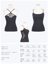 Load image into Gallery viewer, TT014 everyday wearing summer spider web bat wings stretchy cotton punk women vest