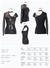 Load image into Gallery viewer, TT016 Punk asymmetric skull printed T-shirt