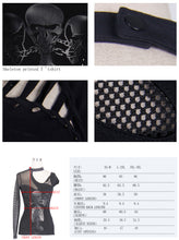 Load image into Gallery viewer, TT016 Punk asymmetric skull printed T-shirt