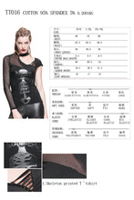 Load image into Gallery viewer, TT016 Punk asymmetric skull printed T-shirt