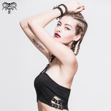 Load image into Gallery viewer, TT023 Daily life Summer strapless sexy girls punk cotton mini vest with chocker