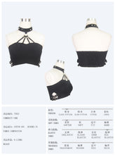 Load image into Gallery viewer, TT023 Daily life Summer strapless sexy girls punk cotton mini vest with chocker