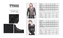 Load image into Gallery viewer, TT035 daily life fetish see through mesh O neck long sleeve sexy ladies cotton T-shirts