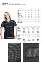 Load image into Gallery viewer, TT060 everyday summer men partition diamond mesh T-shirt