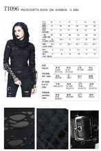 Load image into Gallery viewer, TT096 Autumn women elastic broken holes finger covered punk fashion hooded tops