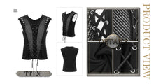 Load image into Gallery viewer, TT126 coarse grain woolen tied with rope cotton punk men vest