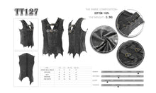 Load image into Gallery viewer, TT127 Summer wasteland punk worn dark dirty sleeveless men fitted vest with loops