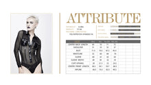 Load image into Gallery viewer, TT128 Military uniform style patent leather mesh spliced sexy ladies punk Jumpsuits
