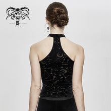 Load image into Gallery viewer, TT133 Stars and moon printing daily life dense velvet sexy ladies vests