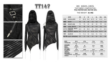 Load image into Gallery viewer, TT147 Two-wear basic hooded T-shirt with diagonal zipper