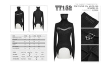 Load image into Gallery viewer, TT152 Punk black turtleneck dark pattern winter long sleeves sexy women t-shirts