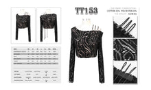Load image into Gallery viewer, TT153 Japanese fashion daily life off-the-shoulder punk hollow out sexy women long sleeve t-shirt