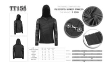 Load image into Gallery viewer, TT158 everyday wear men irregular striped patchwork punk bandage hooded top