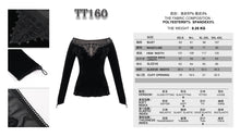Load image into Gallery viewer, TT160 flat shoulder basic style Gothic T-shirt