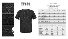 Load image into Gallery viewer, TT162 Punk knit ragged men T-shirt