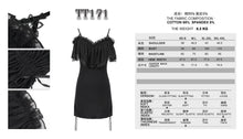 Load image into Gallery viewer, TT171 Gothic strapless drawstring sling T-shirt