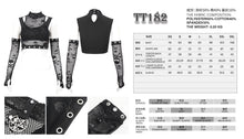 Load image into Gallery viewer, TT182 Fake two-piece small stand-up collar super short vest (with sleeves)