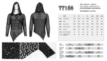 Load image into Gallery viewer, TT186 Punk Hooded Irregular Big Net T-shirt