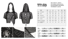 Load image into Gallery viewer, TT189 Punk Wool Mesh Hooded Short Sleeve Women's T-Shirt