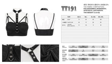 Load image into Gallery viewer, TT191 punk suspender short T-shirt