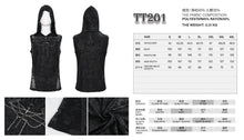 Load image into Gallery viewer, TT201 PUNK Sleeveless men Hoodie with chains
