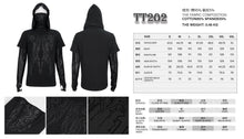 Load image into Gallery viewer, TT202 Men circuit diagram printed turtleneck face covered hooded t-shirt