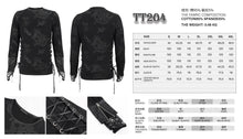 Load image into Gallery viewer, TT204 Men Torn Spider Web Printed Long Sleeve T-Shirt