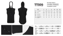 Load image into Gallery viewer, TT209 Basic style loose sleeveless punk black men hoodie
