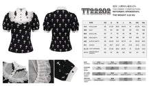Load image into Gallery viewer, TT22202 Black And White Cross pattern Printed Short Sleeve T-Shirt