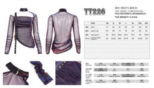 Load image into Gallery viewer, TT226 Color Changing Long Sleeve Asymmetric Mesh T-shirt