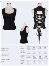 Load image into Gallery viewer, TTP222 Summer everyday life punk hollow out binding women vest