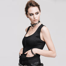 Load image into Gallery viewer, TTP222 Summer everyday life punk hollow out binding women vest