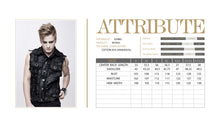 Load image into Gallery viewer, WT043 devil fashion punk heavy metal hand painted faded effect men printing waistcoats