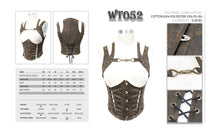 Load image into Gallery viewer, WT052 coffee Steampunk shapewear sexy women lace up slim waistcoats