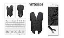 Load image into Gallery viewer, WT05601 dark fringe chinese frog buttons contrast color gothic men short waistcoats