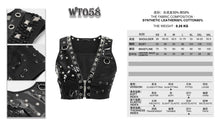 Load image into Gallery viewer, WT058 Punk asymmetric heavy metal super short vest