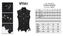 Load image into Gallery viewer, WT061 Distressed heavy metal men vest