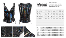 Load image into Gallery viewer, WT065 Women's Punk Dream Color Leather tight Vest