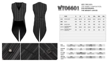 Load image into Gallery viewer, WT06601 Striped Removable Swallowtail Men's Vest