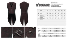Load image into Gallery viewer, WT06602 RED Striped Removable Swallowtail Men's Vest