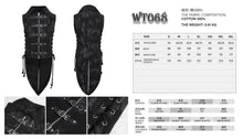 Load image into Gallery viewer, WT068 Irregular Pattern Men's Punk Swallowtail Vest