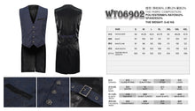Load image into Gallery viewer, WT06902 Blue gothic men's vest with tail