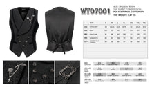 Load image into Gallery viewer, WT07001 Gothic dark pattern black vest (with brooch)