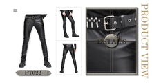 Load image into Gallery viewer, PT022 best seller daily wear men synthetic leather basic model punk tight trousers