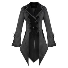 Load image into Gallery viewer, CT17101 Wave pattern black Gothic fake two-piece jacquard coat