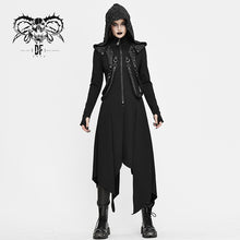 Load image into Gallery viewer, CT156 women winter fur slim punk fleece hooded long coat with loops