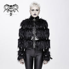 Load image into Gallery viewer, CT128 Devil fashion new style punk fur short cotton jacket for women