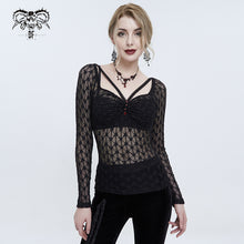 Load image into Gallery viewer, TT190 Gothic translucent Stretch Long Sleeve Women's T-Shirt