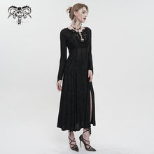 Load image into Gallery viewer, SKT144 gothic dark pattern long sleeve long dress
