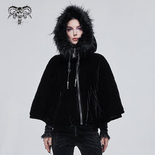 Load image into Gallery viewer, CA02901 Quilted black velvet shawl